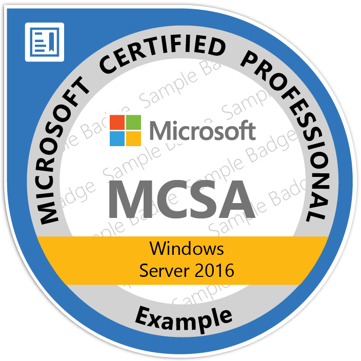 MCSA: Windows Server 2016