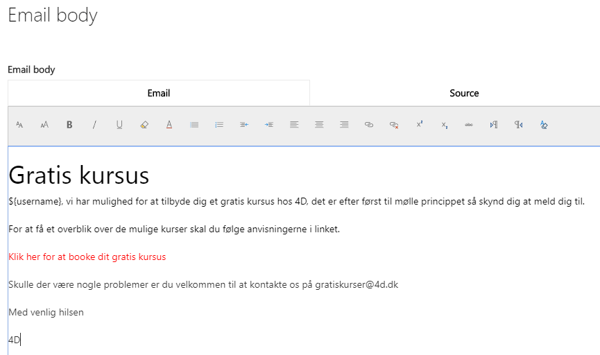 Office 365 - Password - Attack Simulater - email body