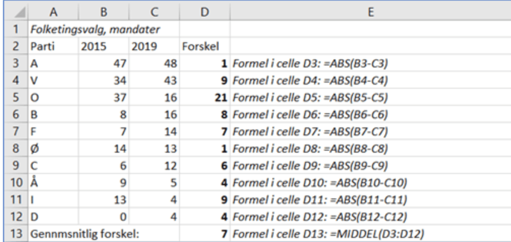 Excel dynamiske matrixformel 1 1