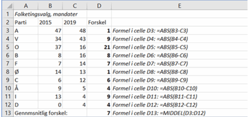 Excel dynamiske matrixformel 1 1