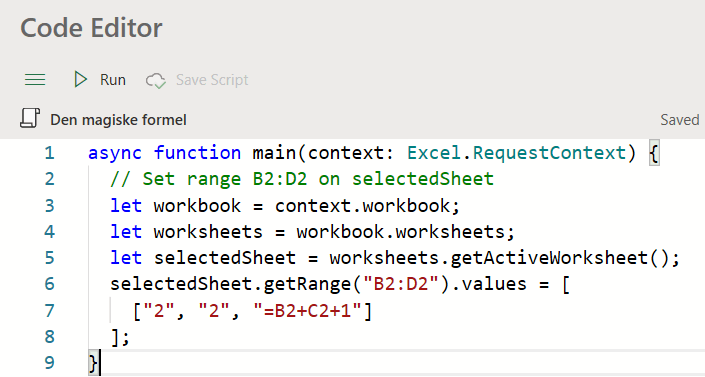 Excel Online Scripts