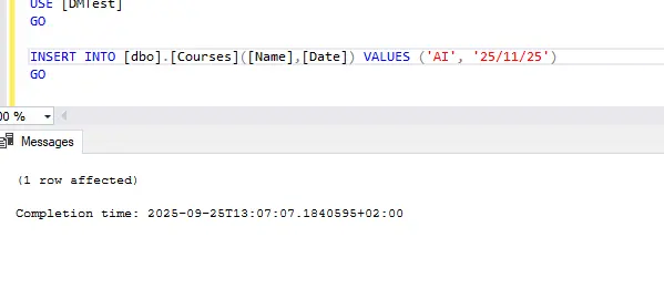 Sådan indsætter du data i tabellen med INSERT INTO