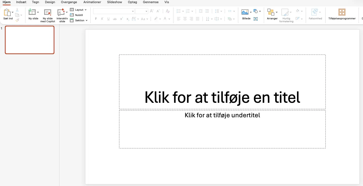 Tilpas dit slide