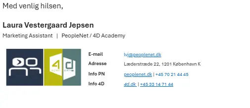 Eksempel på autosignatur